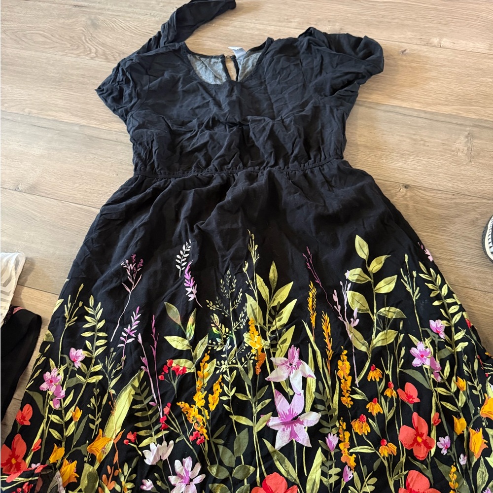 Old Navy Black Floral maternity  Dress